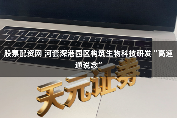股票配资网 河套深港园区构筑生物科技研发“高速通说念”